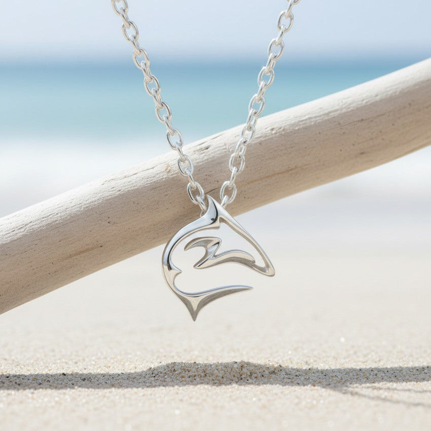 "Frenzy" Shark Necklace – Mini Sterling Collection - Sterling Silver