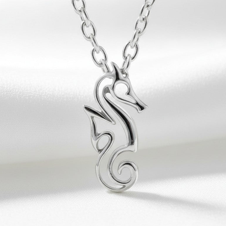 Mini Seahorse Necklace – Mini Sterling Collection - Silver