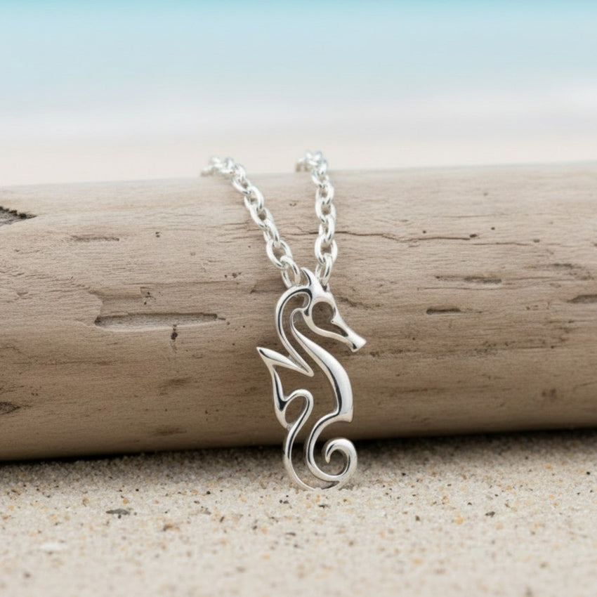 Mini Seahorse Necklace – Mini Sterling Collection - Silver