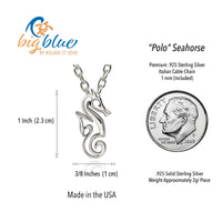 Mini Seahorse Necklace – Mini Sterling Collection - Silver