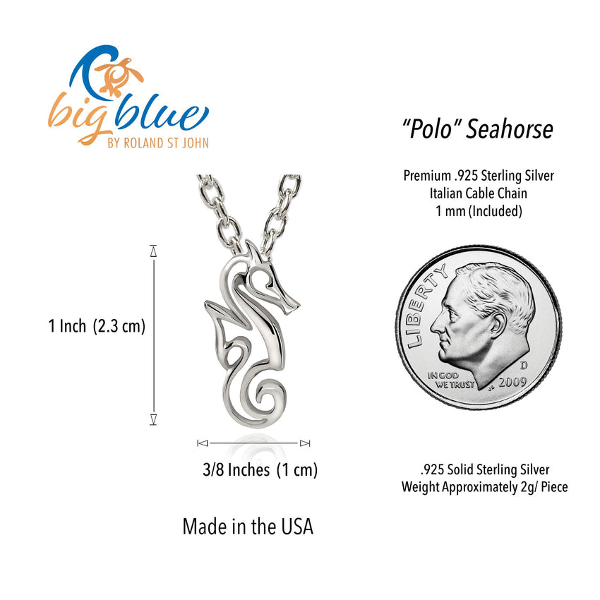 Mini Seahorse Necklace – Mini Sterling Collection - Silver