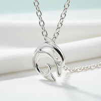 "Flipper" Dolphin Necklace – Mini Sterling Collection - Silver