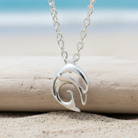 "Flipper" Dolphin Necklace – Mini Sterling Collection - Silver