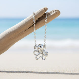 Mini "Leggs" Octopus Pendant Necklace – Mini Sterling Collection - Sterling Silver