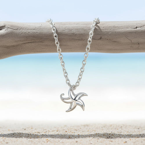 Mini Starfish Necklace - "Starry" – Sterling Silver