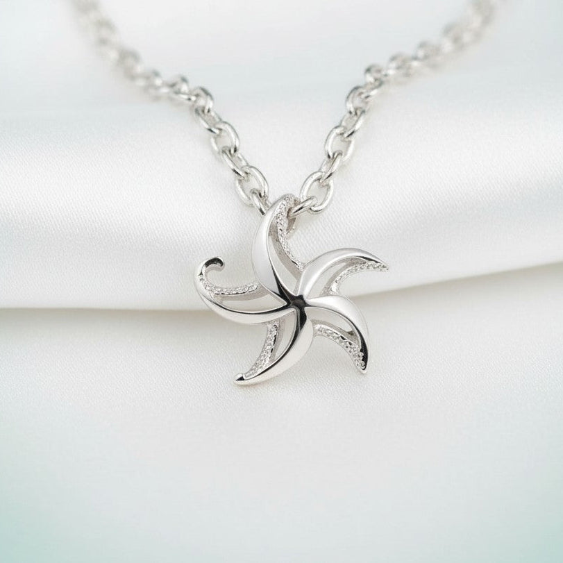 Mini Starfish Necklace - "Starry" – Sterling Silver