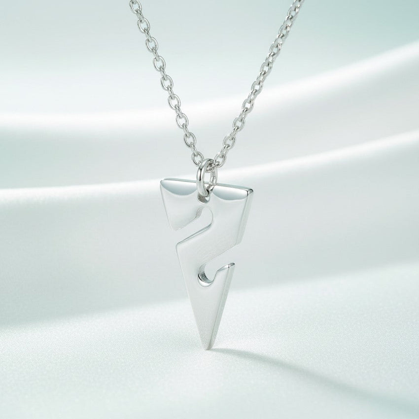 Mini Line Arrow Necklace – Cave Diving Collection - Sterling Silver on Magic Cable Chain
