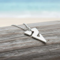 Mini Line Arrow Necklace – Cave Diving Collection - Sterling Silver on Magic Cable Chain
