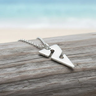 Mini Line Arrow Necklace – Cave Diving Collection - Sterling Silver on Magic Cable Chain
