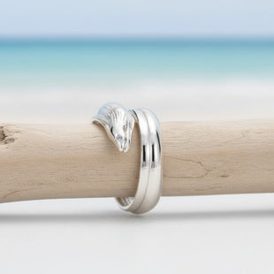 Moray Eel Adjustable Ring – Sea Life Collection - Sterling Silver