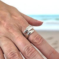 Moray Eel Adjustable Ring – Sea Life Collection - Sterling Silver