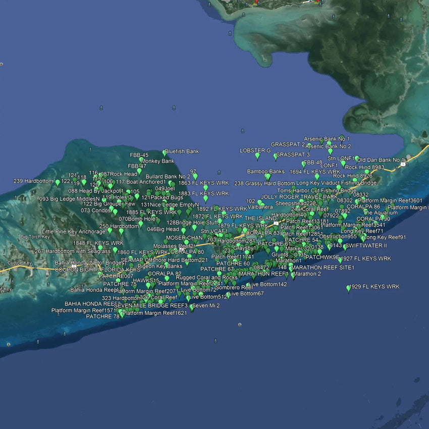 Marathon Fishing Spots - Nearshore Numbers
