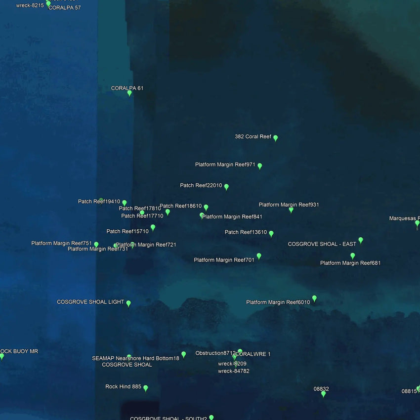 Marquesas Fishing Spots -  GPS Numbers