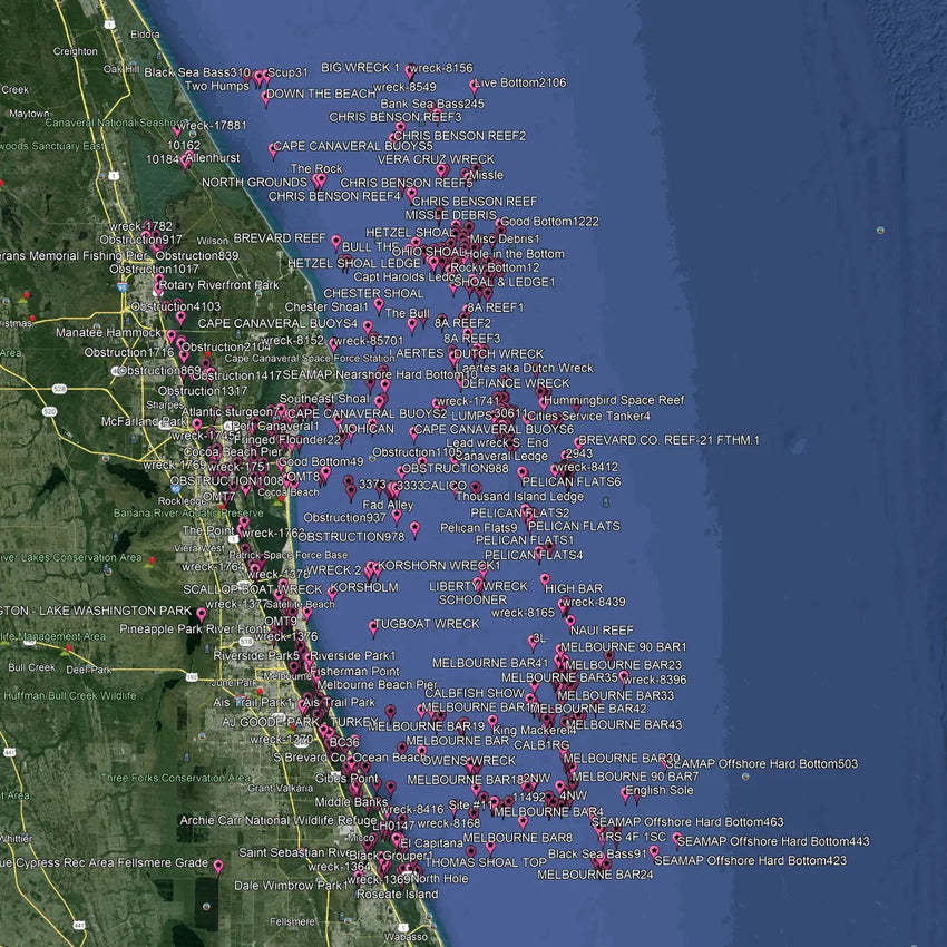 Melbourne Fishing Spots - Nearshore Numbers