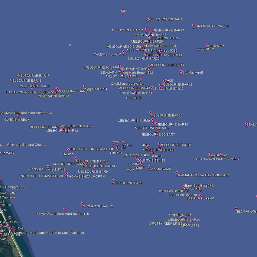 Melbourne Fishing Spots - Nearshore Numbers