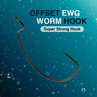 Reaction Tackle Offset EWG Worm Hooks (25-Pack)