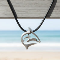Shark Necklace - "Frenzy" - Pewter on Cord