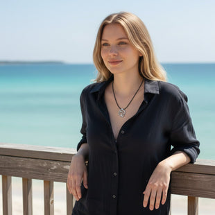 Dolphin Cord Necklace – "Flipper" – Pewter