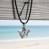 Stingray Necklace - "Ray" - Pewter on Cord