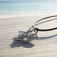 Stingray Necklace - "Ray" - Pewter on Cord