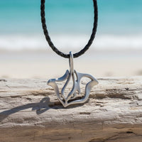 Stingray Necklace - "Ray" - Pewter on Cord