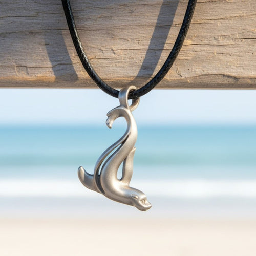 Sea Lion Cord Necklace – "Salty" - Pewter Pendant