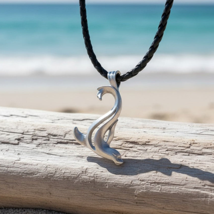Sea Lion Cord Necklace – "Salty" - Pewter Pendant