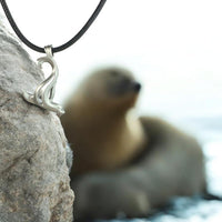 Sea Lion Cord Necklace – "Salty" - Pewter Pendant