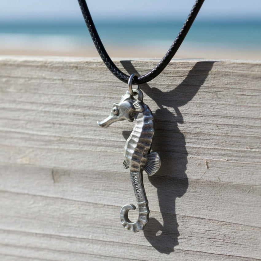 Seahorse Necklace – Sealife Collection – Pewter Pendant on Cord