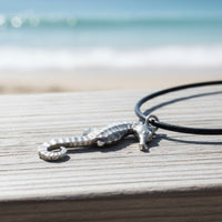 Seahorse Necklace – Sealife Collection – Pewter Pendant on Cord