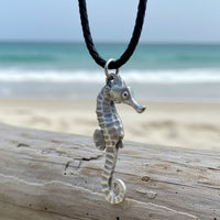 Seahorse Necklace – Sealife Collection – Pewter Pendant on Cord