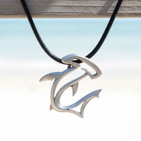 Hammerhead Shark Necklace – “The Hammer” - Pewter Pendant on Cord