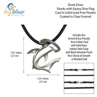 Hammerhead Shark Necklace – “The Hammer” - Pewter Pendant on Cord