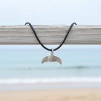 Whale Tail / Fluke Pendant – Sealife Collection - Recycled Pewter on Cotton Cord