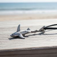 Joe Romeiro´s Blue Shark Necklace – Pewter on Cord