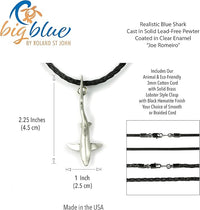 Joe Romeiro´s Blue Shark Necklace – Pewter on Cord