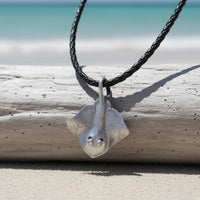 Stingray Cord Necklace- Sealife Collection - Pewter