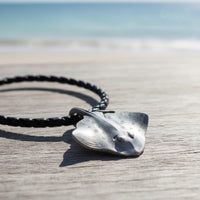 Stingray Cord Necklace- Sealife Collection - Pewter