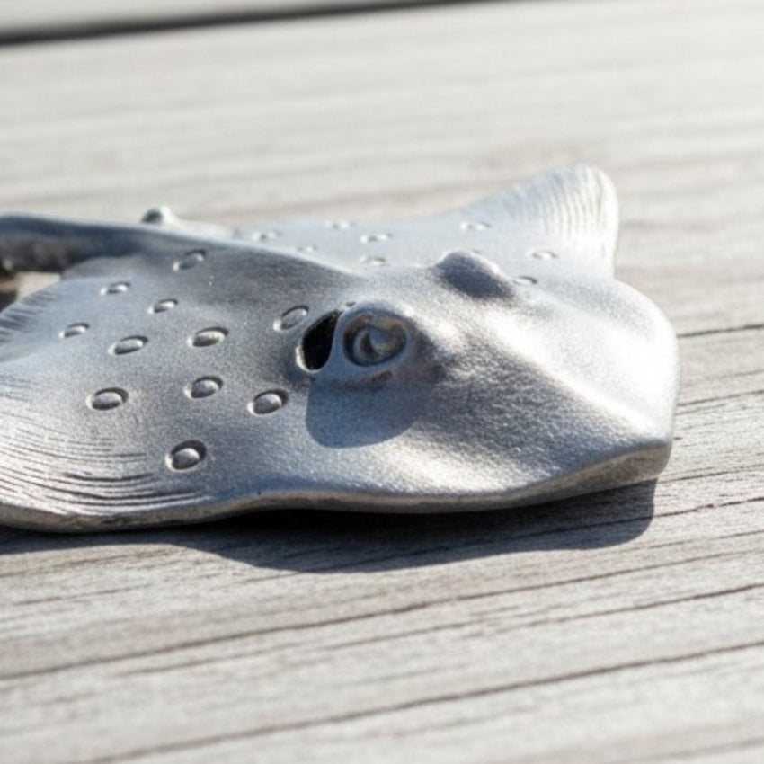 Stingray Cord Necklace- Sealife Collection - Pewter