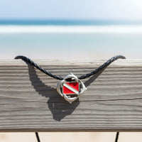 Dolphins Necklace with Dive Flag – Diver´s Collection – Pewter