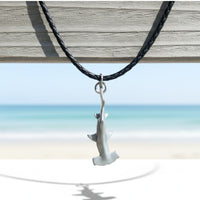 Hammerhead Shark Necklace- Sealife Collection- Pewter on Eco Cord
