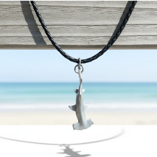 Hammerhead Shark Necklace- Sealife Collection- Pewter on Eco Cord
