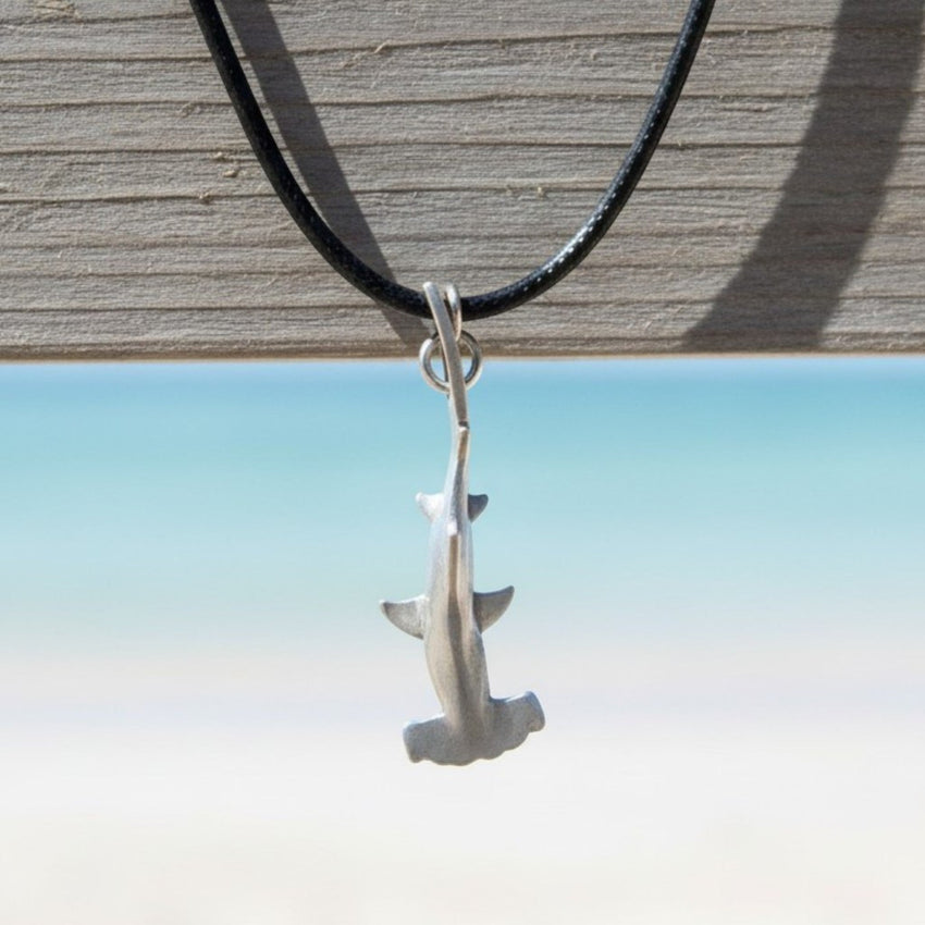 Hammerhead Shark Necklace- Sealife Collection- Pewter on Eco Cord