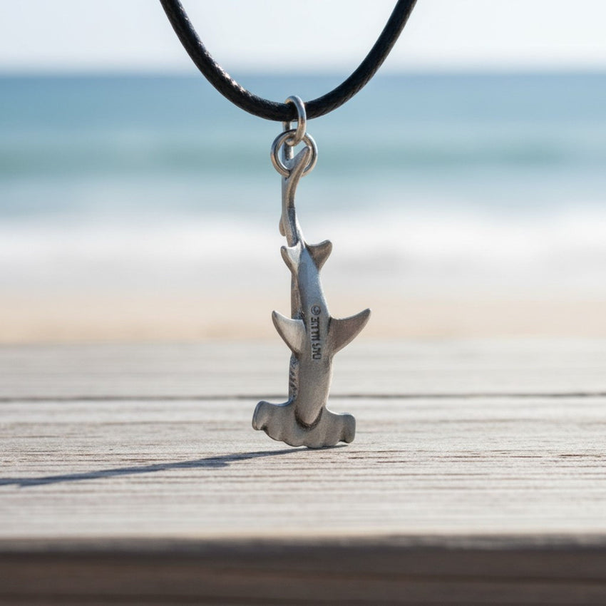 Hammerhead Shark Necklace- Sealife Collection- Pewter on Eco Cord