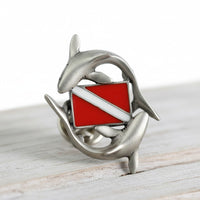 Shark Diver Pin – Diver´s Collection - Pewter