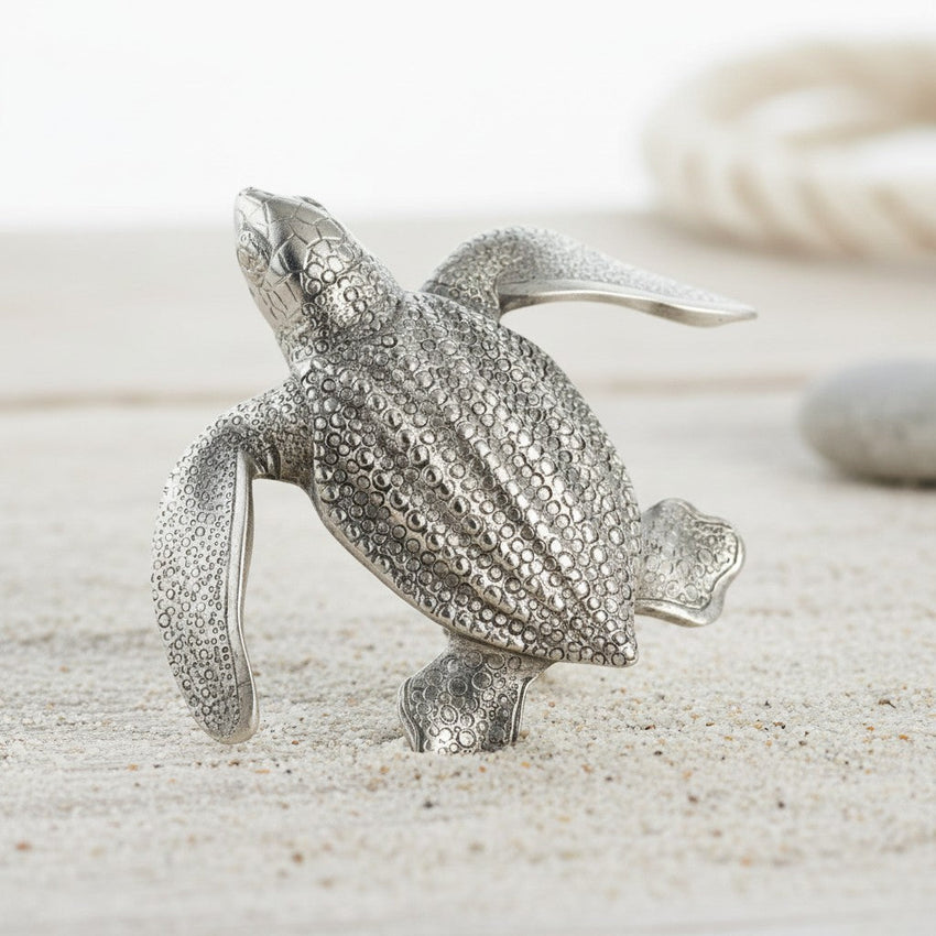 Leatherback Turtle Hatchling Pin - Sea Life Collection - Lead-Free Pewter