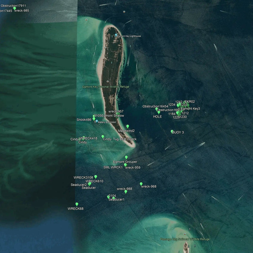 Pinellas Fishing Spots -  Nearshore Numbers