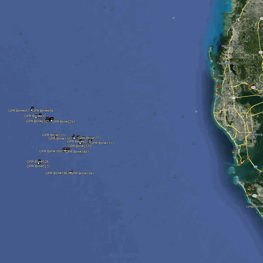 Tampa Bay Grouper Fishing Spots - Gulf Numbers