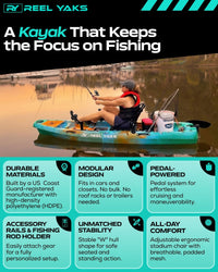 Radar 10ft Propeller Drive Modular Fishing Kayak