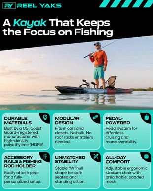 Raider 9.5ft Propeller Drive Modular Fishing Kayak